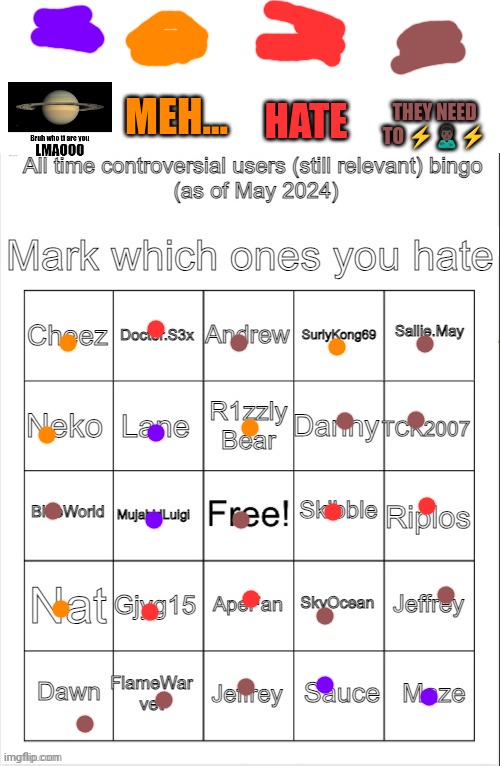 I especially hate "Free!" | MEH... HATE; THEY NEED TO ⚡🙎🏿‍♂️⚡ | image tagged in controversial users bingo 2024 may by neko | made w/ Imgflip meme maker