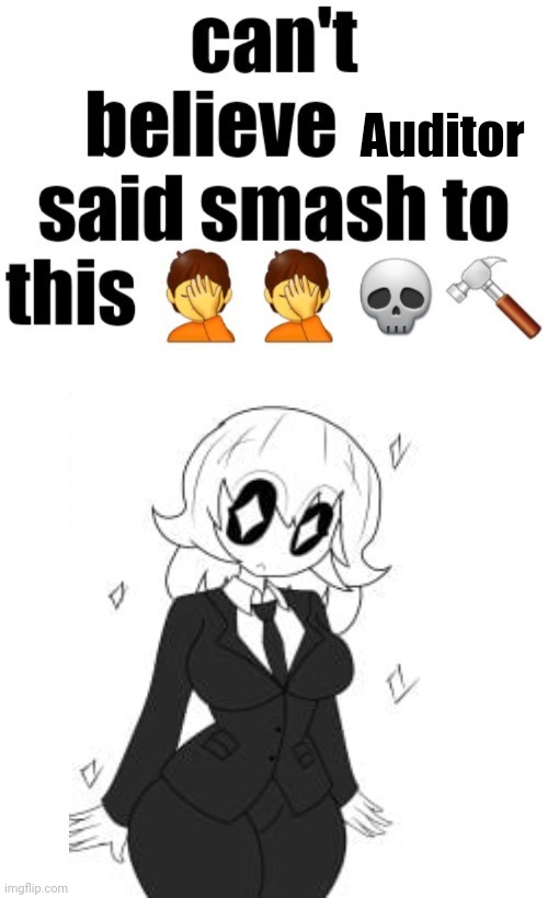 Can’t believe nat said smash to this | Auditor | image tagged in can t believe nat said smash to this | made w/ Imgflip meme maker
