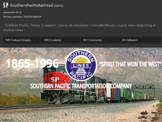 SouthernPacificRailroad Annou. Temp | image tagged in southernpacificrailroad annou temp | made w/ Imgflip meme maker