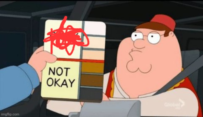 Family Guy Okay Not Okay | image tagged in family guy okay not okay | made w/ Imgflip meme maker