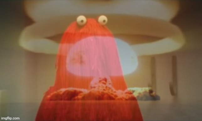 4 hours what now | image tagged in red guy ptsd nuke | made w/ Imgflip meme maker