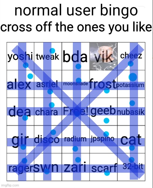 man fuck that vik guy | image tagged in normal user bingo | made w/ Imgflip meme maker