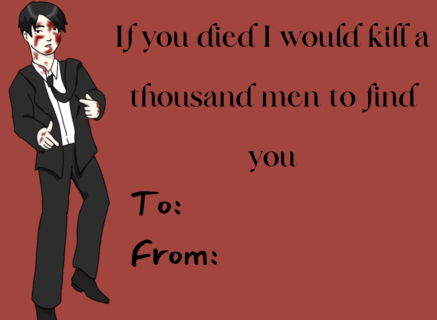 MCR Valentine's Card Blank Meme Template