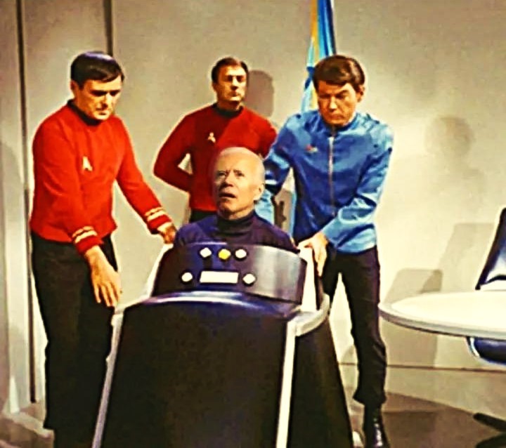 Star Trek personnel examine Biden's condition 1 Blank Meme Template