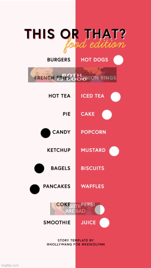 This Or That Food Edition | image tagged in this or that food edition | made w/ Imgflip meme maker