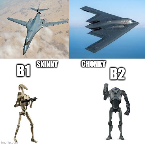 I noticed this. | B2; SKINNY; CHONKY; B1 | image tagged in comparison | made w/ Imgflip meme maker