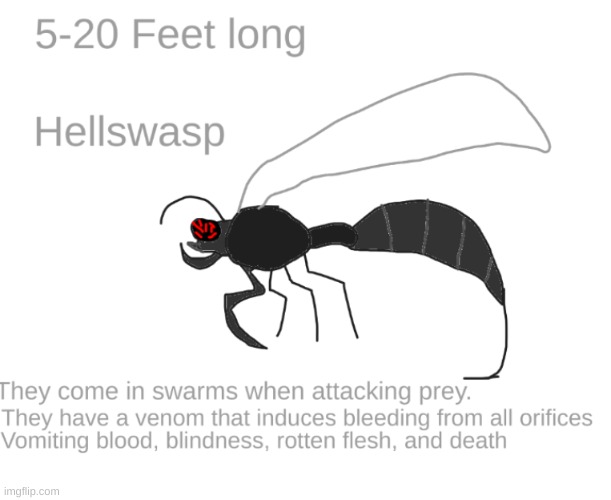 Hellswasp. Another creature from Hell. | made w/ Imgflip meme maker