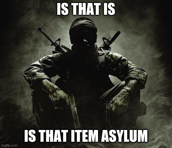 Is that [X]? | Black Ops | IS THAT IS IS THAT ITEM ASYLUM | image tagged in is that x black ops | made w/ Imgflip meme maker