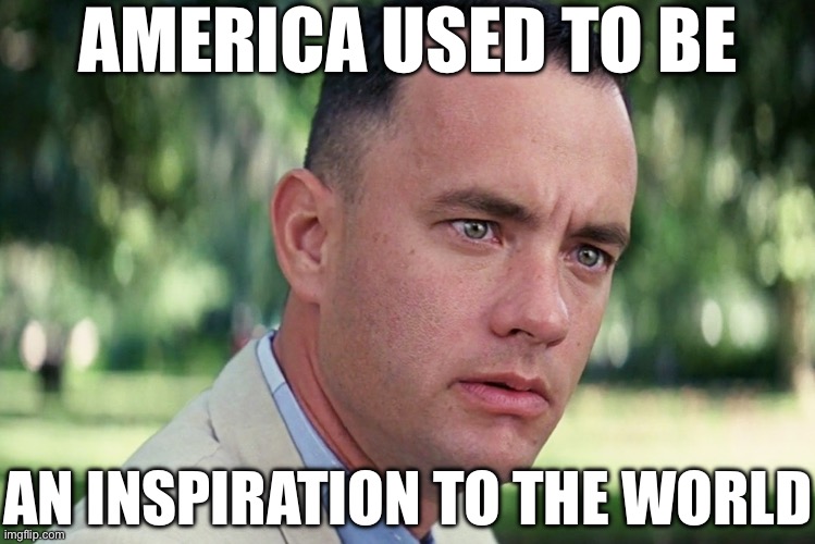 Pepperidge Farm Remebers | AMERICA USED TO BE; AN INSPIRATION TO THE WORLD | image tagged in memes,and just like that | made w/ Imgflip meme maker