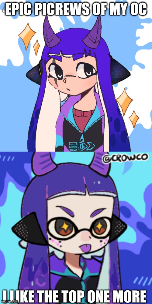 Both are the same OC, name ideas? | EPIC PICREWS OF MY OC; I LIKE THE TOP ONE MORE | image tagged in oc,hi,i caught you reading the tags,name ideas | made w/ Imgflip meme maker