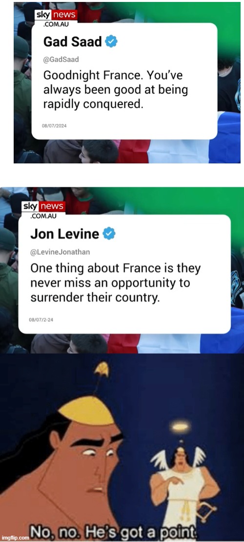 France Election | image tagged in no no he's got a point | made w/ Imgflip meme maker