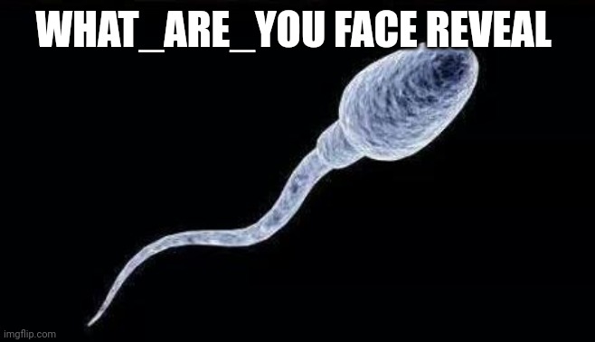 da sperm | WHAT_ARE_YOU FACE REVEAL | image tagged in da sperm | made w/ Imgflip meme maker