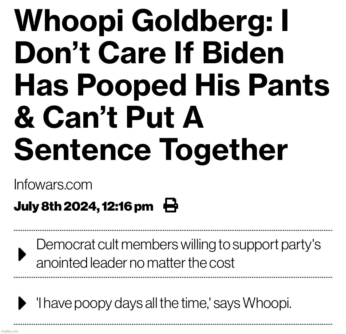 Speaking of Cults | image tagged in kool kid klan,blue oyster cult,poopy pants,shit for brains,stupid people be like,whoopi goldberg | made w/ Imgflip meme maker