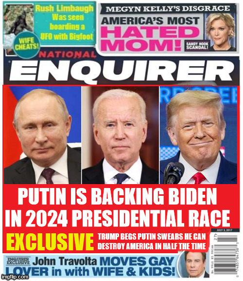 Putin's quandary | image tagged in trump's worst nightmare,lets go joe,maga mia,2024 race to bottom,no colusion,putin's puppet | made w/ Imgflip meme maker