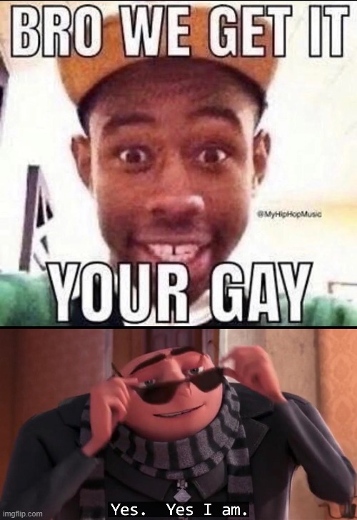 I was forced to watch Despicable Me 4 the other day and it was the most boring shit ever. I only chuckled when they teased a swe | image tagged in bro we get it you're gay,gru yes yes i am | made w/ Imgflip meme maker
