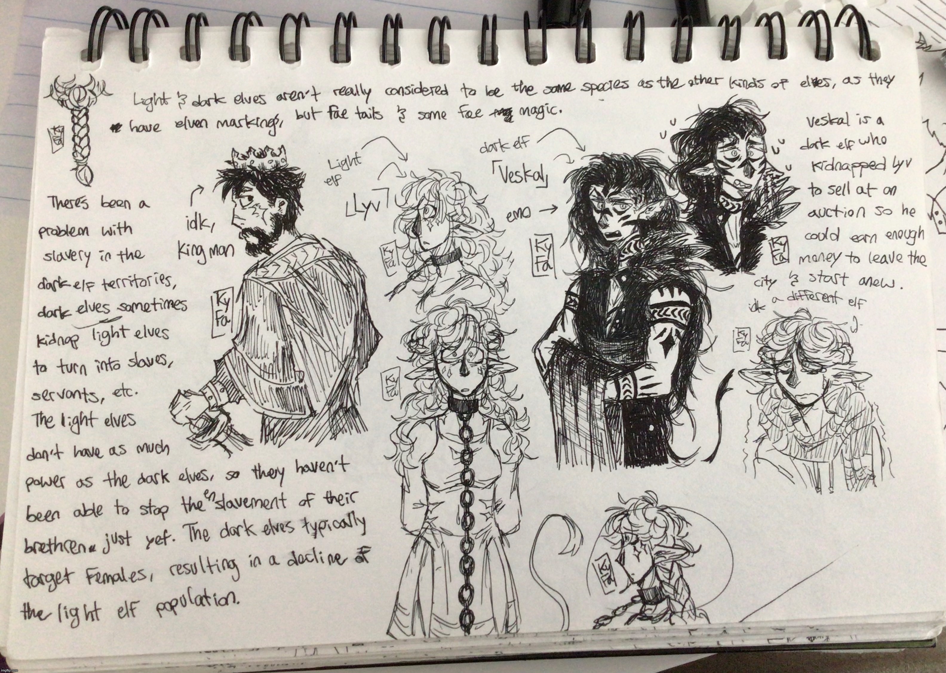 Some doodles, and lore for a story I’m writing (do not steal the lore pls) | made w/ Imgflip meme maker