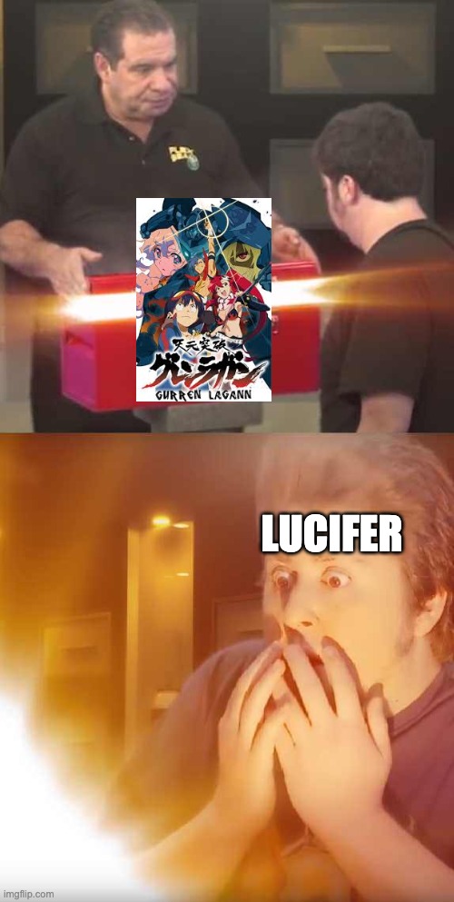 Giving humanity free will wasn't all THAT bad... | LUCIFER | image tagged in jontron,hazbin hotel,anime | made w/ Imgflip meme maker