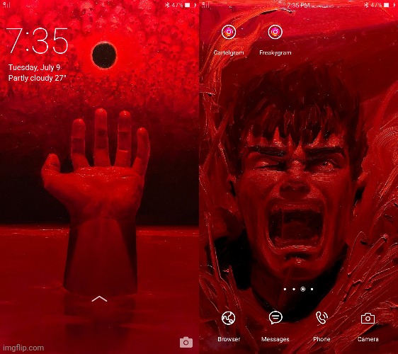 rate the wallpaper (ignore the apps) | made w/ Imgflip meme maker