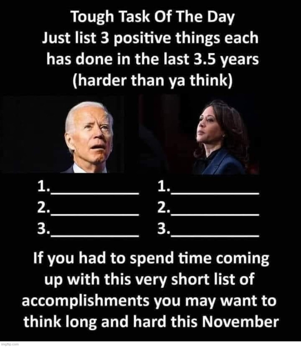 Tough Task Of The Day | image tagged in biden harris,accomplishment,joe and the hoe,joe biden worries,sad joe biden,heels up harris | made w/ Imgflip meme maker