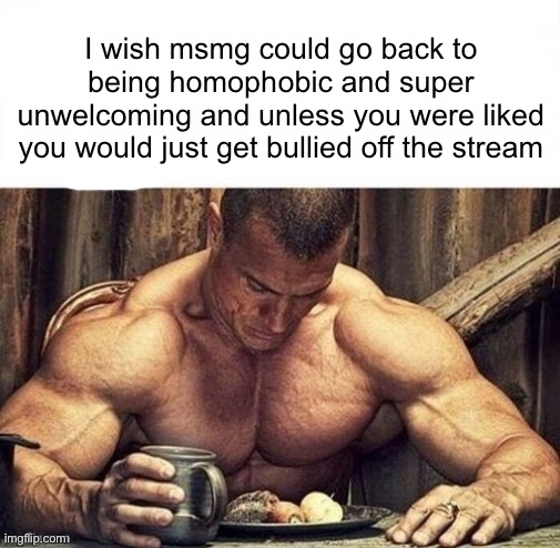 Don’t tell arbiter | I wish msmg could go back to being homophobic and super unwelcoming and unless you were liked you would just get bullied off the stream | image tagged in don t tell arbiter | made w/ Imgflip meme maker