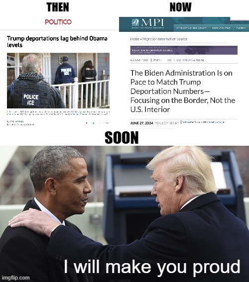 image tagged in american politics,donald trump,barack obama,illegal immigration,irony | made w/ Imgflip meme maker