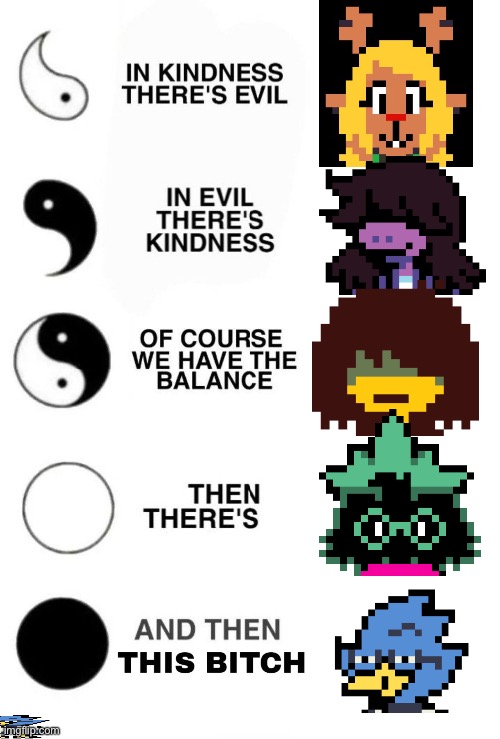 :3 | image tagged in in kindness there's evil | made w/ Imgflip meme maker