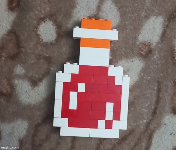 Lego Minecraft Potion | image tagged in lego,building,red | made w/ Imgflip meme maker
