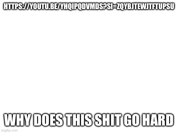 HTTPS://YOUTU.BE/YHQIPQDVMDS?SI=ZQYBJTEWJTFTUPSU; WHY DOES THIS SHIT GO HARD | made w/ Imgflip meme maker