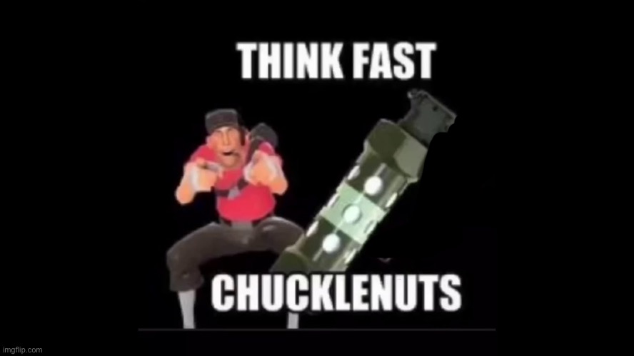 THINK FAST CHUCKLENUTS | image tagged in think fast chucklenuts | made w/ Imgflip meme maker