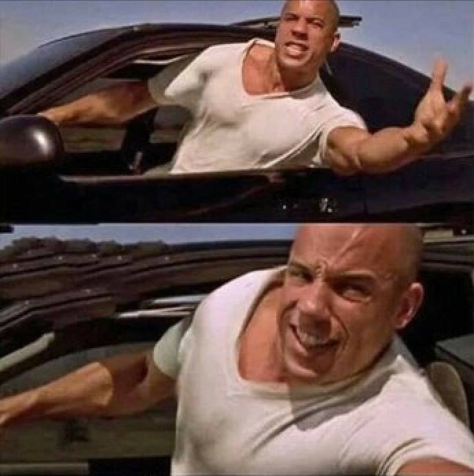 Vin Diesel Reaching Blank Meme Template