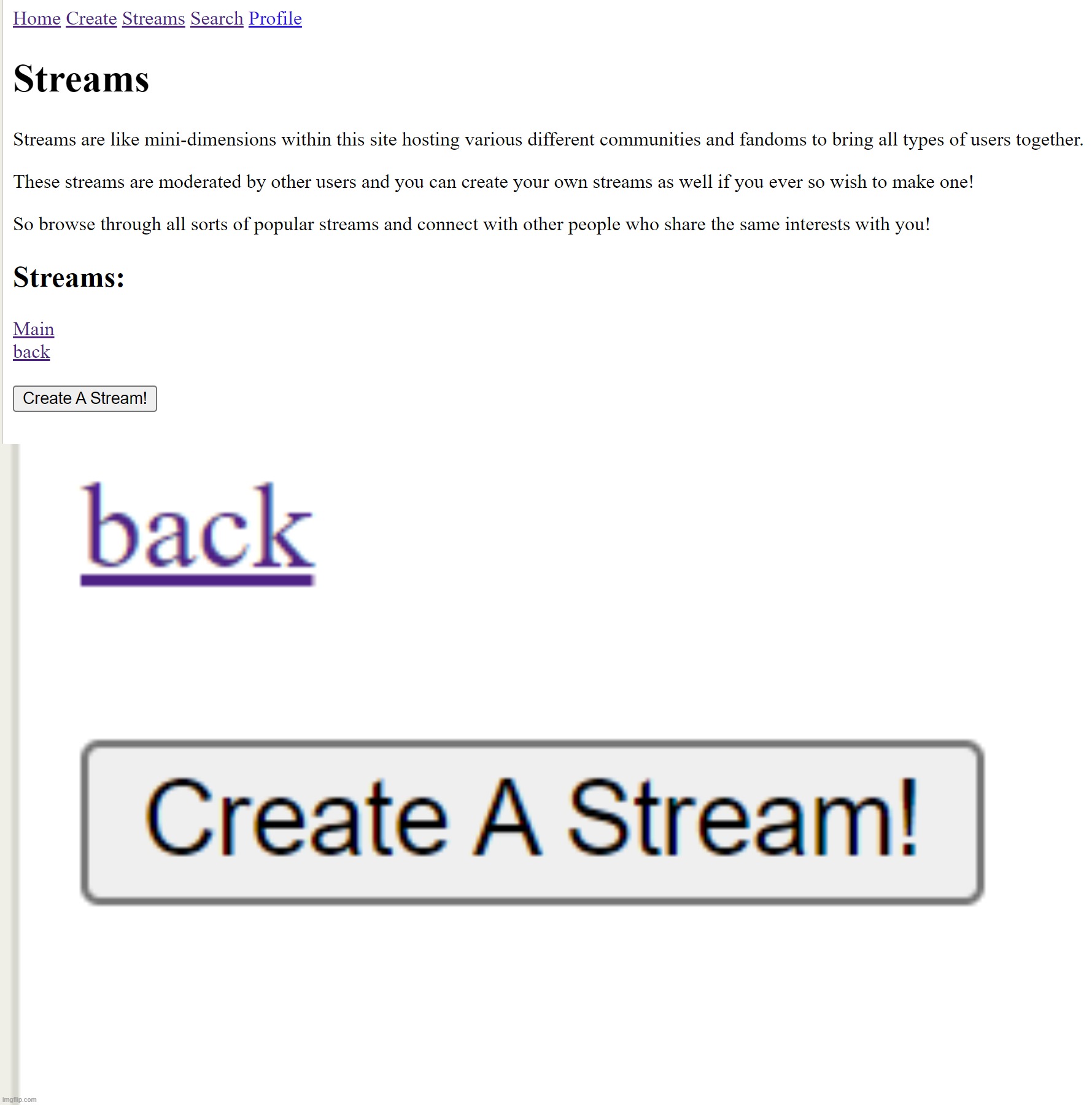 and yes, the site will also have streams | made w/ Imgflip meme maker
