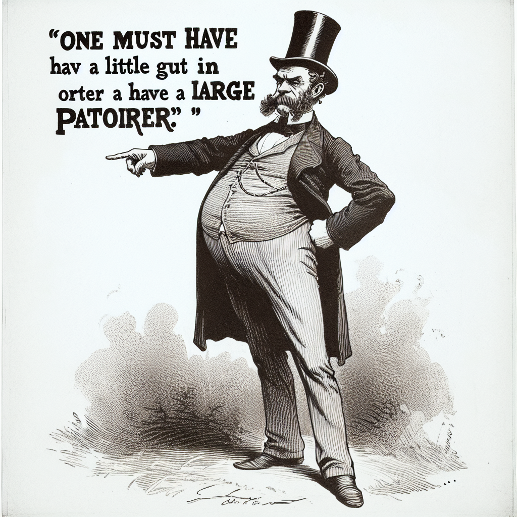 Abe Lincoln declares one must have a little gut in order to have Blank Meme Template