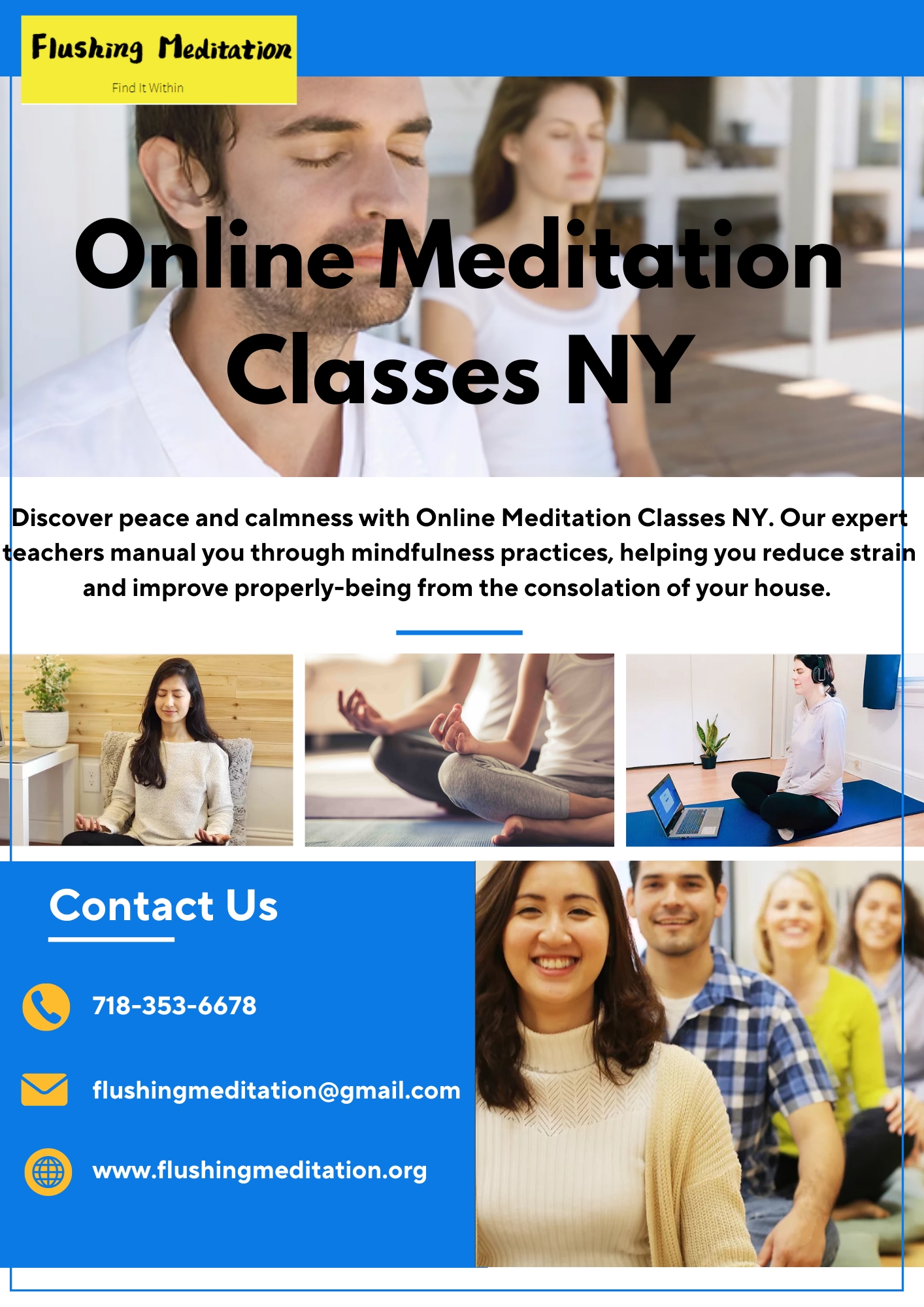 Online Meditation Classes NY Blank Meme Template