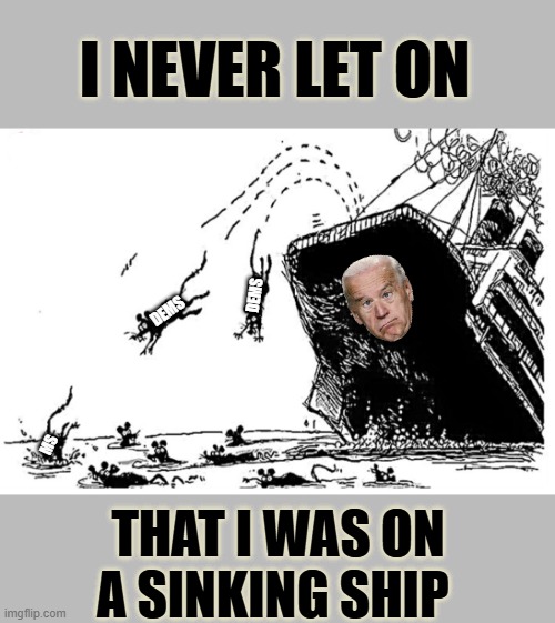 Fleeing Democrat Rat's Propaganda | I NEVER LET ON; DEMS; DEMS; MS; THAT I WAS ON A SINKING SHIP | image tagged in memes,politics,democrat,rats,jumping ship,smashing pumpkins | made w/ Imgflip meme maker