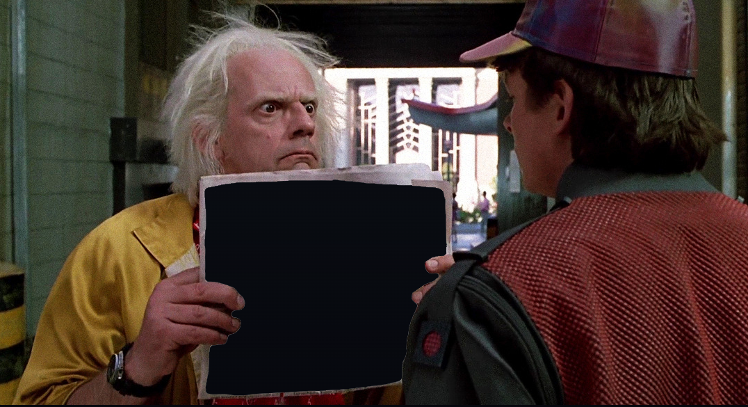 Back to the future newspaper Blank Meme Template