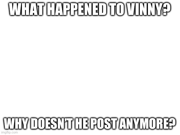 WHAT HAPPENED TO VINNY? WHY DOESN’T HE POST ANYMORE? | made w/ Imgflip meme maker