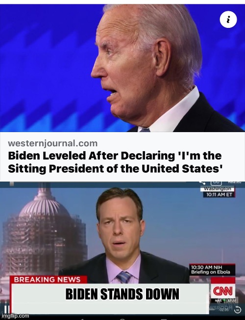 Don’t Sit Down, Step Down | image tagged in biden,stand,sit,election | made w/ Imgflip meme maker