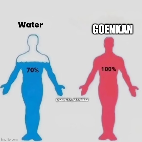 SCHOOL MEME | GOENKAN; @GOENKA_ASSEMBLY | image tagged in 70 water and other | made w/ Imgflip meme maker