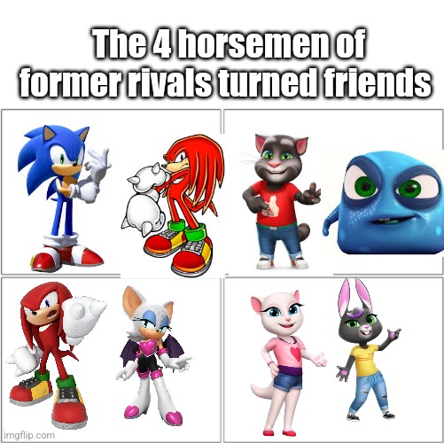 The 4 horsemen of | The 4 horsemen of former rivals turned friends | image tagged in the 4 horsemen of | made w/ Imgflip meme maker