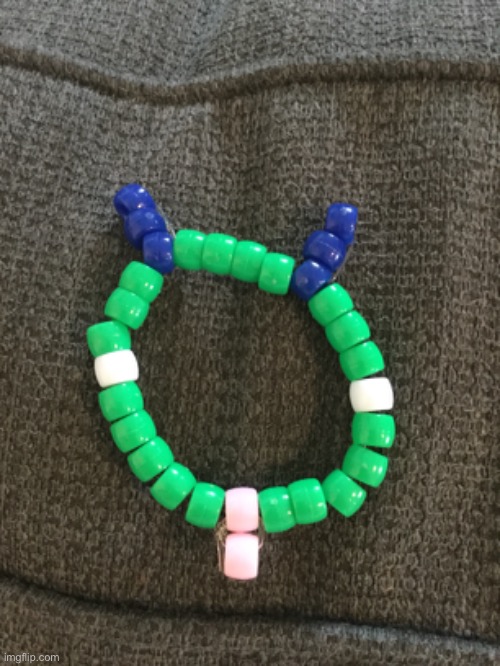Gir bracelet ig (used blue bcuz I didn’t  have black) | made w/ Imgflip meme maker