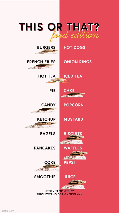 This Or That Food Edition | image tagged in this or that food edition | made w/ Imgflip meme maker
