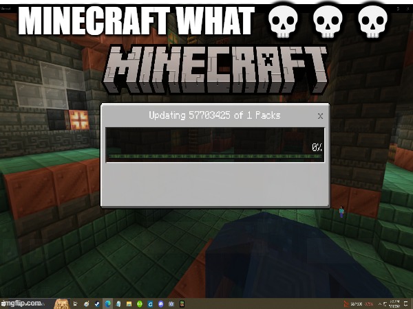 MINECRAFT WHAT 💀💀💀 | image tagged in bruh | made w/ Imgflip meme maker