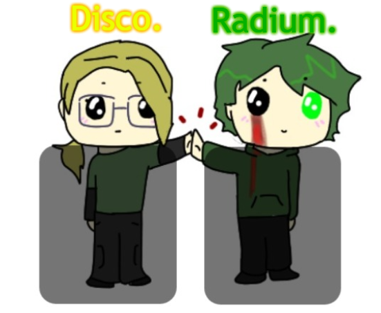 High Quality Disco. and Radium. shared announcement template Blank Meme Template