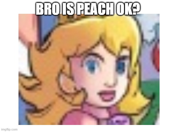 BRO IS PEACH OK? | made w/ Imgflip meme maker