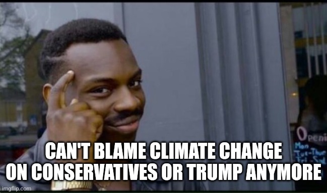 Thinking Black Man | CAN'T BLAME CLIMATE CHANGE ON CONSERVATIVES OR TRUMP ANYMORE | image tagged in thinking black man | made w/ Imgflip meme maker
