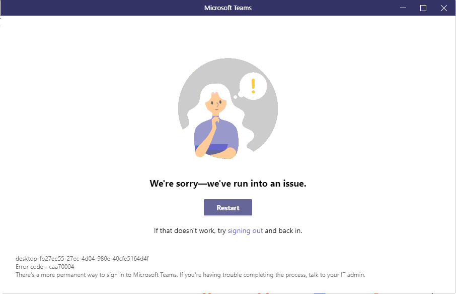 MS Teams error Blank Meme Template