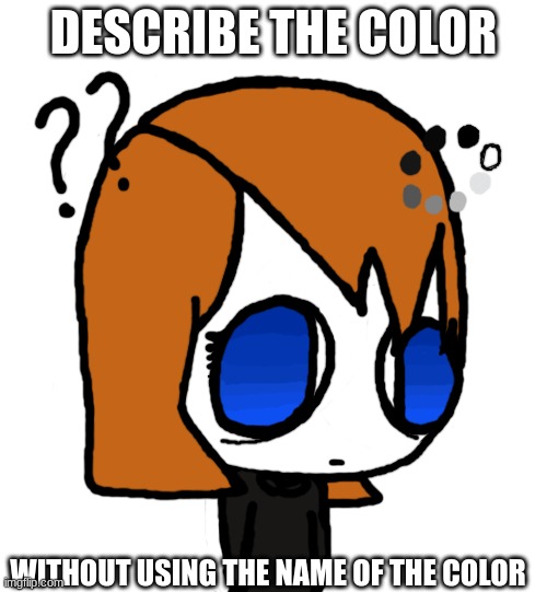 HOW?? | DESCRIBE THE COLOR; WITHOUT USING THE NAME OF THE COLOR | made w/ Imgflip meme maker