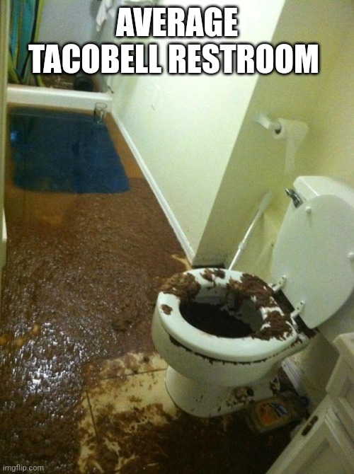 poop | AVERAGE TACOBELL RESTROOM | image tagged in poop | made w/ Imgflip meme maker