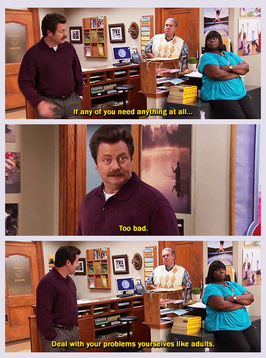 High Quality Ron Swanson  - adults Blank Meme Template