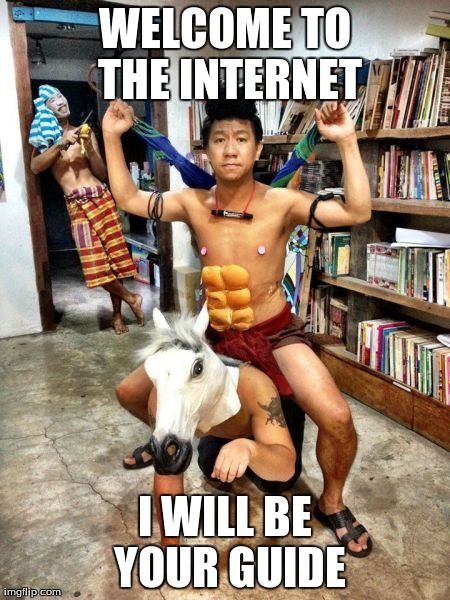 Welcome to the internet | WELCOME TO THE INTERNET I WILL BE YOUR GUIDE | image tagged in memes,welcome to the internets | made w/ Imgflip meme maker